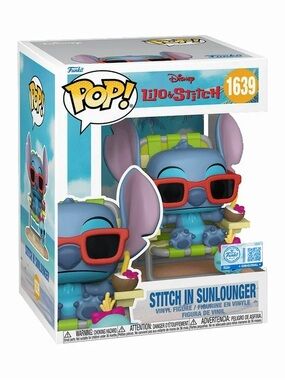 Funko Pop! Lilo & Stitch Stitch in Sunlounger - Blue with Red Sunglasses
